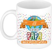 Bellatio Decorations Naam mok papa Jop - wit - de beste - keramiek - 300 ml - Vaderdag - cadeau