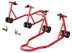Support moteur Paddockstand pour roue avant et arrière set de levage 400 kg réglable revêtement inoxydable