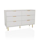 hjh LIVING Dressoir HJELLE Melamine-gecoate spaanplaat Goud Wit