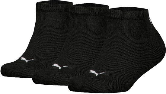 PUMA kids 3P sneakersokken plain zwart