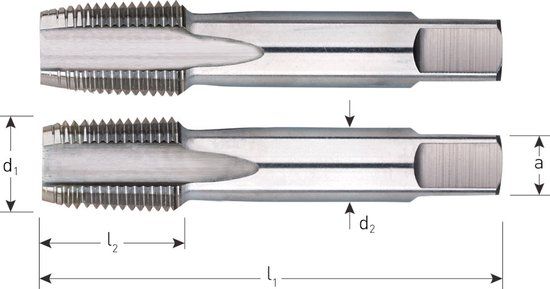 Rotec HSS Handtappenset 3/8 x 18 NPT (2)