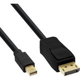 InLine 17136S Mini DisplayPort naar DisplayPort-kabel, zwart, 0,5 m