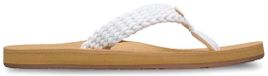 Roxy Porto IV Dames Teenslippers Wit/Bruin Maat 38