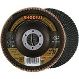 Rhodius 205506 LSZ F EXTENDED disque lamelle grain 60 inox, acier 10 pc.