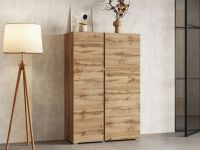 ASYMI Commode 3 portes chêne wotan