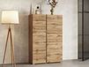ASYMI Commode 3 portes chêne wotan