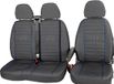INNY Stark B Premium Mat - Nissan Interstar 1998-2010 - Autostoelhoes - Maatwerk 2+1 - Luxe Reli ëf Design - Duurzame Bekleding