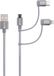 Skross USB-kabel USB 2.0 USB-A stekker 1.20 m Space grijs Rond, Flexibel, Stoffen mantel SKCA00143-1120CN
