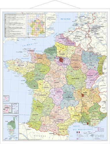 Stiefel Departement Frankreich Plano-Karte: Paperback