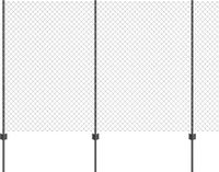 vidaXL Gaashek met palen 10 x 1,5 m PVC-coated staal grijs mesh