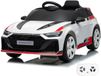 Audi RS6 GT Voiture électrique pour enfants 12V 1 à 6 ans - Édition limitée Véhicule à batterie avec télécommande, roues EVA et ceinture 3 points - Véhicule pour enfants avec portes fonctionnelles et lecteur MP3 - Blanc