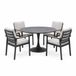 AVH-Collectie Flair Lola dining tuinset 120xH75 cm 5 delig antraciet keramiek