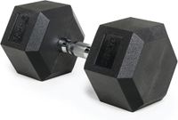 TREXO Zeshoekige halter van duurzaam rubberen gietijzer van 2,5 kg tot 35 kg voor krachttraining thuis met ergonomische, stabiele en veelzijdige handgreep