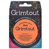 Grim'Tout - Watergedragen theatermake-up voor gezicht en lichaam - Verf voor carnavals- en festivalkostuums - Mandarijn - Aan te brengen en afwasbaar met water - Blisterverpakking van 20 ml