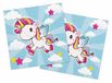 Folat Eenhoorn 60x Themafeest Servetten Gekleurd 33 x 33 cm Papier