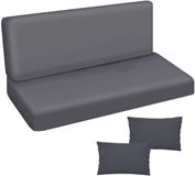 FEROCITY - Tuinschommelkussen - Waterafstotend - Zitcomfort - Onderhoudsvriendelijk - Duurzaam - 100 x 50 x 50 x 10 cm - Polyester - Graphite GLATT