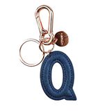 Legami My Initial - Key Ring - Q - Blue