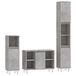 VidaXL Ensemble de meubles de salle de bain 3 pièces, gris, bois