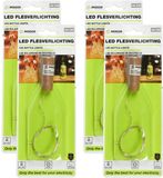Benson LED flesverlichting - 4x - warm wit - 48 cm - 5 LED's - incl. batterij