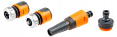 Schmith Premium set accessoires voor tuinslangen, 1/2 - 3/4 inch, kunststof, vast model, met spuitmond