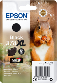 Epson Singlepack Black 378XL Claria Photo HD Ink