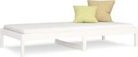 vidaXL - Slaapbank - zonder matras - 80x200 cm - massief grenenhout - wit