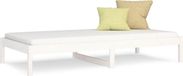 vidaXL - Slaapbank - zonder matras - 80x200 cm - massief grenenhout - wit