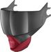 SHARK Vizier VZ170 AS/AF (anti-buée) Fumé foncé, Visières et Pinlocks, Mat rouge RMA