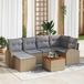 Maison Exclusive - Set de 7 coussins de banc de jardin, beige, en polyrotin