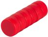 Magnetastico | 6x neodymiummagnets puissants avec revêtement protecteur | Couleur rouge et dimension 12x6 mm
