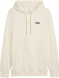 Puma Hoodie met logo voor heren, lange mouw, katoen, beige, maat L