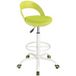 Coast Chaise de travail réglable avec roues - Tabouret pivotant ergonomique - Assise en similicuir - Vert