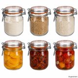 MamboCat Set van 6 ODIN-inmaakpotten met beugelsluiting, 0,75 l