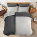 TRANKIELO® - Ensemble de literie en coton 135 x 200 cm – Respirant, hypoallergénique, avec fermeture éclair – 2 taies d'oreiller 80 x 80 cm
