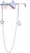 Wilbers & Wilbers Feestbril Luxe - Festival Bril - Ster met Ketting - One Size - Volwassen - Unisex