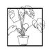 Stijlvol zwart decoratief metalen wandaccessoire, 49 x 53 cm