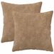 vidaXL - Kussensloop - 2 stuks - HEERLEN - Taupe - 45 x 45 cm - Katoensatijn