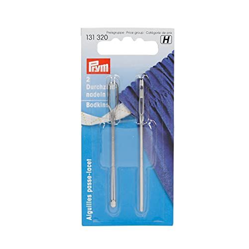 Prym 131320 Doortreknaalden ST zilverkleurig, 2 vormen, 2 stuks, VE 5