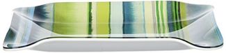 Alpac 378586 dienblad, bedrukt, Bayadère van acryl, 20 x 13 x 3 cm, groen