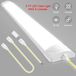 Barre lumineuse LED connectable - Éclairage tubulaire LED - 145 cm - 50 W - 1 pièce - 4500 K - 220–240 V - Avec bouton-poussoir