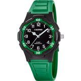 Calypso Polshorloge Unisex Zwart/Groen Siliconen Analoog Quartz