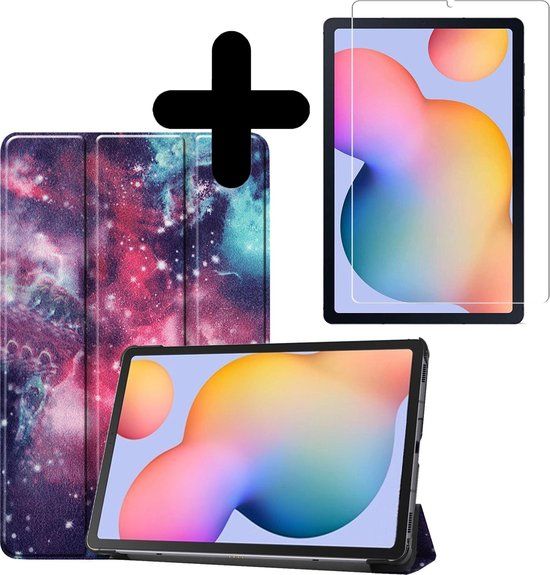 Hoes voor Samsung Galaxy Tab S6 Lite - Book Case - Trifold Cover - Galaxy