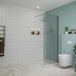 FortiFura Galeria inloopdouche - 80x200cm - ribbelglas - wandarm - hoogglans chroom