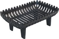 Merkloos / Sans marque Relaxdays Haardrooster voor Open Haard, Gietijzer, op Poten, Zwart, 16x42x28 cm