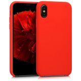 kwmobile iPhone X Case - Red Silicone Skin Cover
