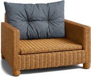 Amazinggirl Kussen Lounge Tuinmeubelen - Rugkussen 40x60 cm Jeanskleur Eco-linnen