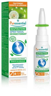Puressentiel Ademhaling Spray tegen Neusverstopping Allergische Rinitis Bio 30 ml