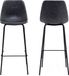 Set ALLSTORE Set van 2 vintage LUCIEN barkrukken donkergrijs - Zithoogte 75cm
