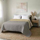 MB HOME ITALY Elegant Zomer Quilt, Crème/Lichtgrijs, 260x270 cm