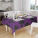 Bonamaison Tafelkleed, Anti-Mold, Sneldrogend, Waterdicht, 100% Polyester Tafellaken, Paars, zwart, 140 x 160 Cm - Ontworpen en Vervaardigd in Turkije